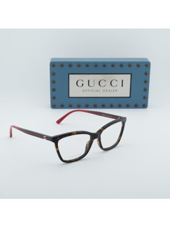 Gucci GG1989O 002 Square Eyeglasses - Havana 56mm main image 6